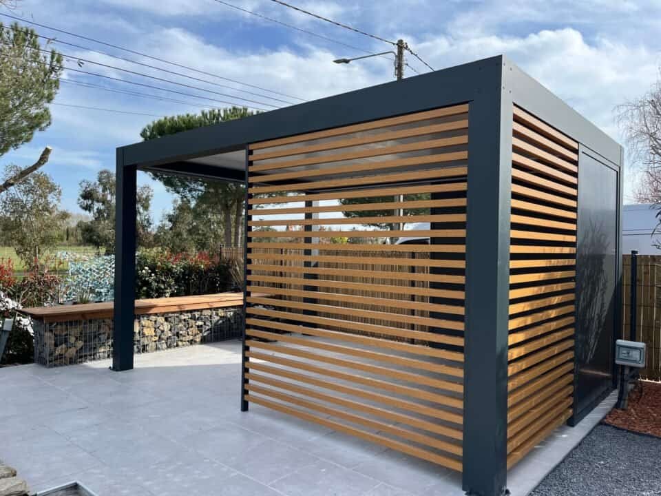pergola bioclimatique en abris spa
