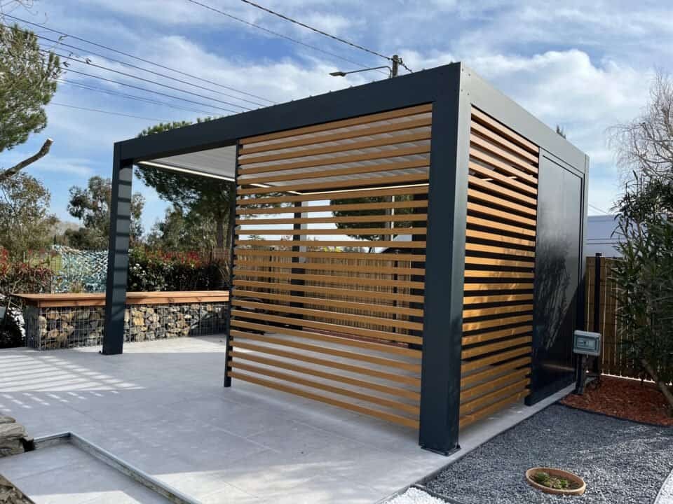pergola bioclimatique en abris spa