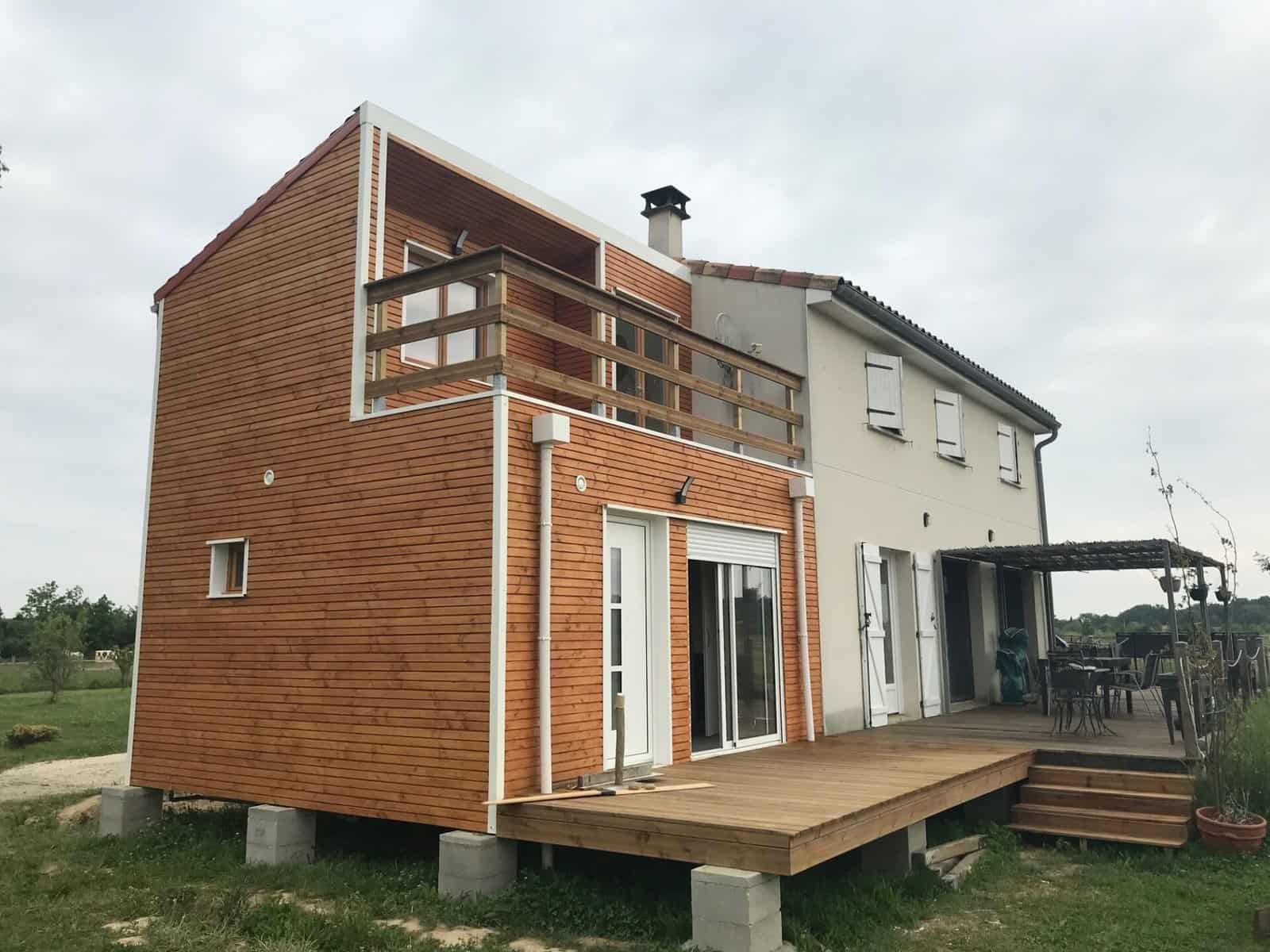 extension maison modulable bois
